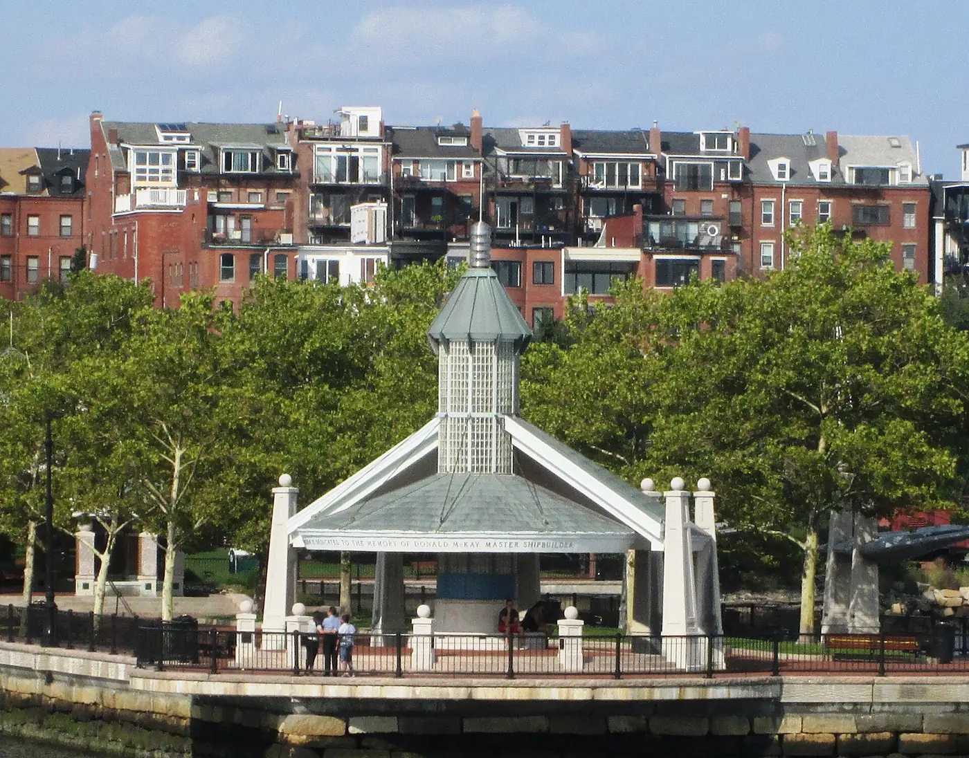 Piers Park and the Donald McKay memorial, East Boston