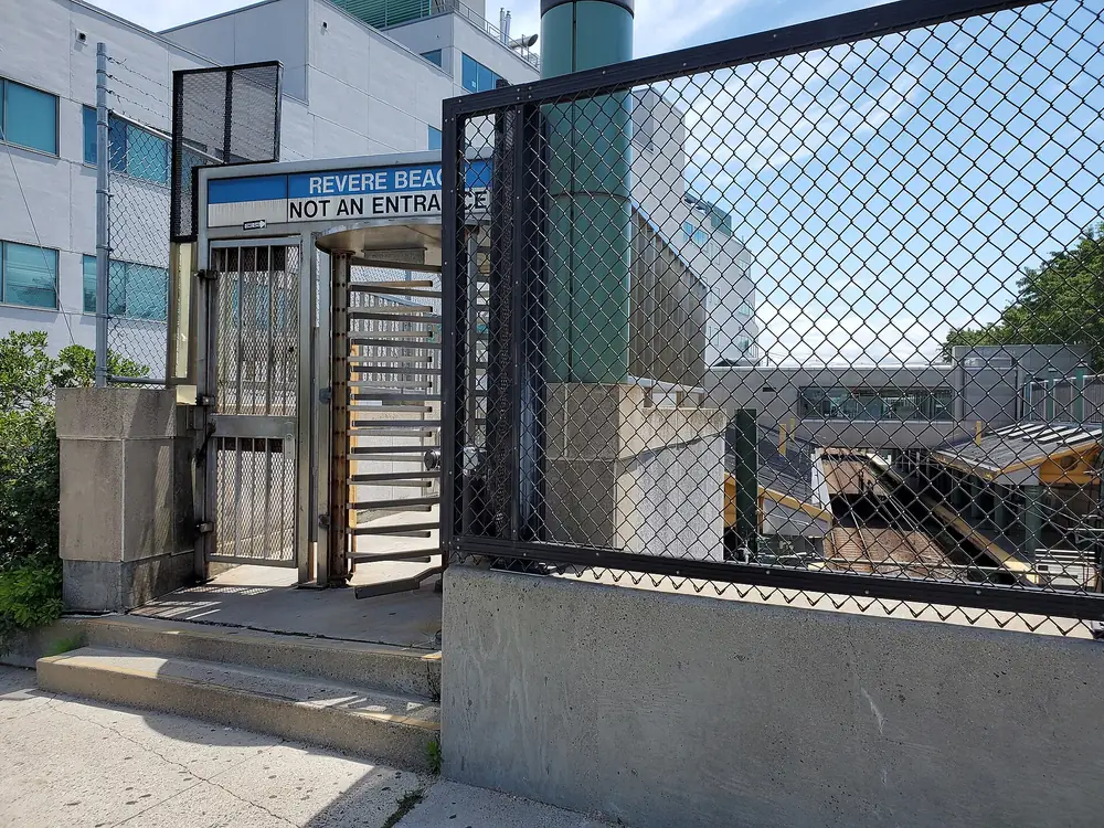 Revere Beach MBTA station entrance on Beach Street